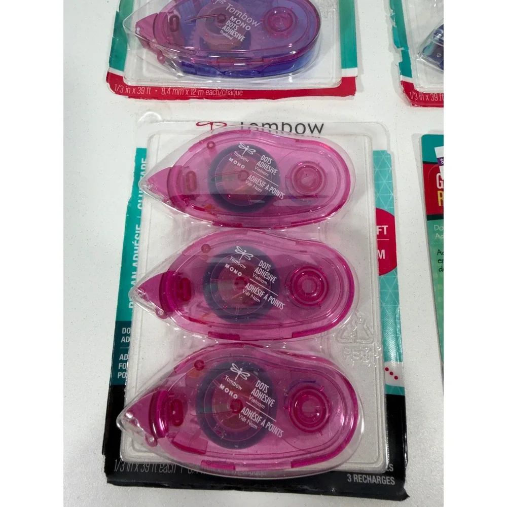 Tombow Mono Adhesive Glue Tape Dots Refill Bundle Permanent Repositionable 11pc
